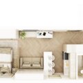 Elegant turnkey studio with balcony and sea view